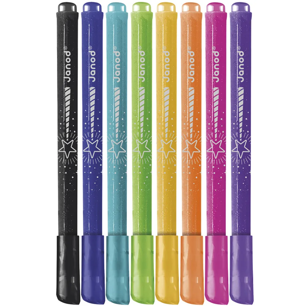 Janod Peinture Par Numéro & Coloriage*Feutres Pailletés x8