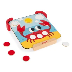Janod Jeux Éducatifs Maternelle|Formes & Couleurs*J'Apprends les Couleurs - Pastilles Magnétiques (bois)