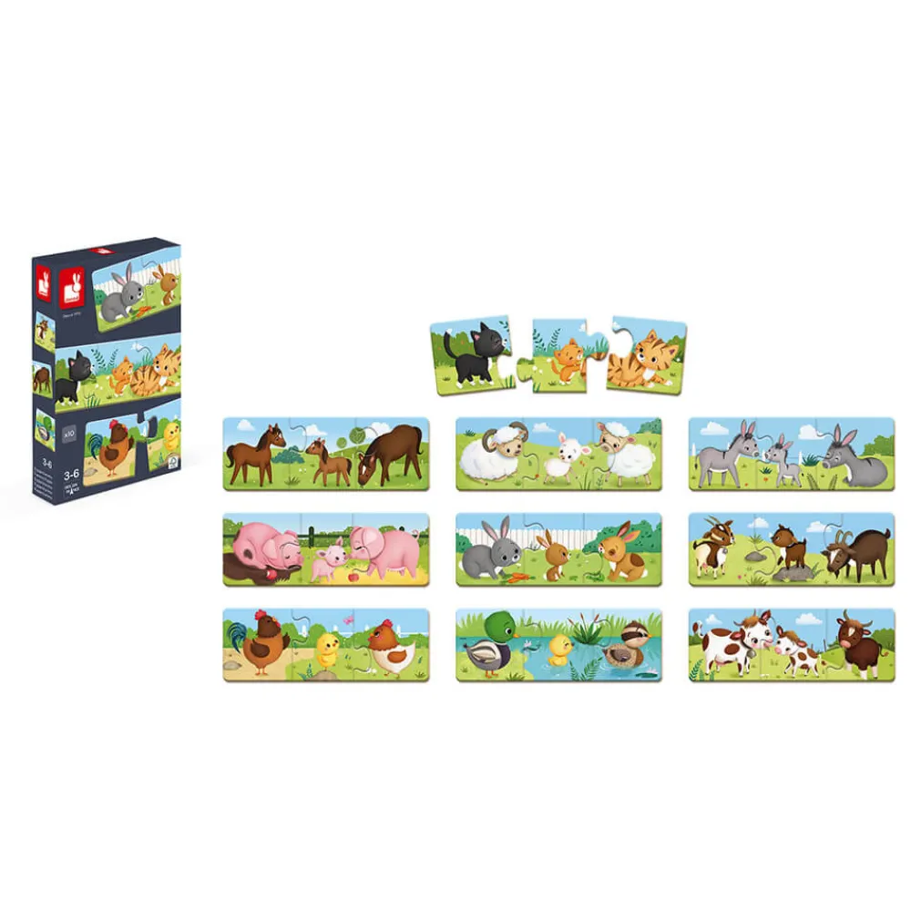 Janod Jeux De Mémoire & D'Associations|Jeux Éducatifs Maternelle*Jeu d'association - puzzle Trionimo 30 pièces