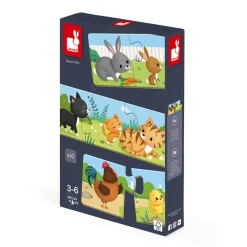 Janod Jeux De Mémoire & D'Associations|Jeux Éducatifs Maternelle*Jeu d'association - puzzle Trionimo 30 pièces