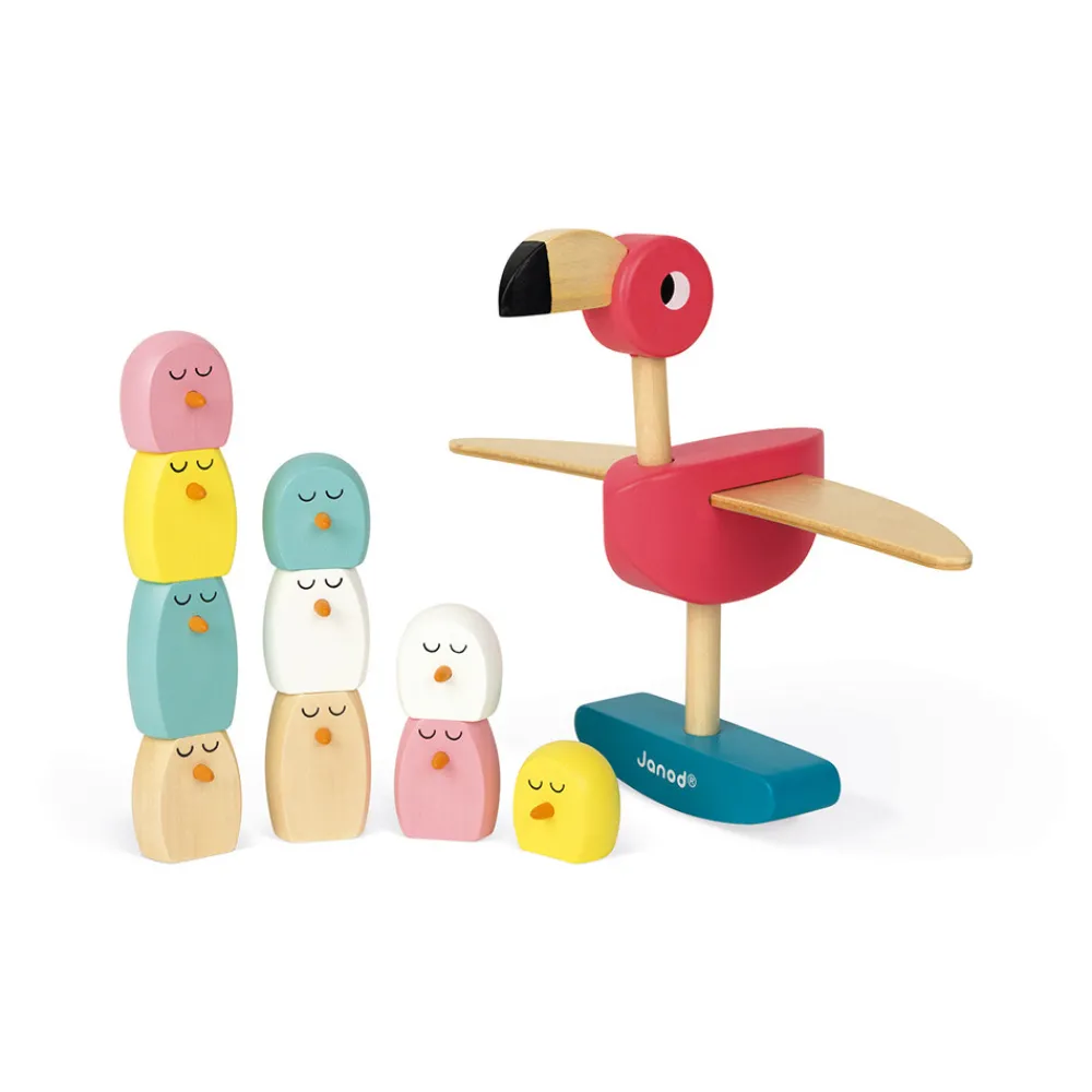 Janod Jeux D'Équilibre*Jeu d'équilibre flamant rose (bois)