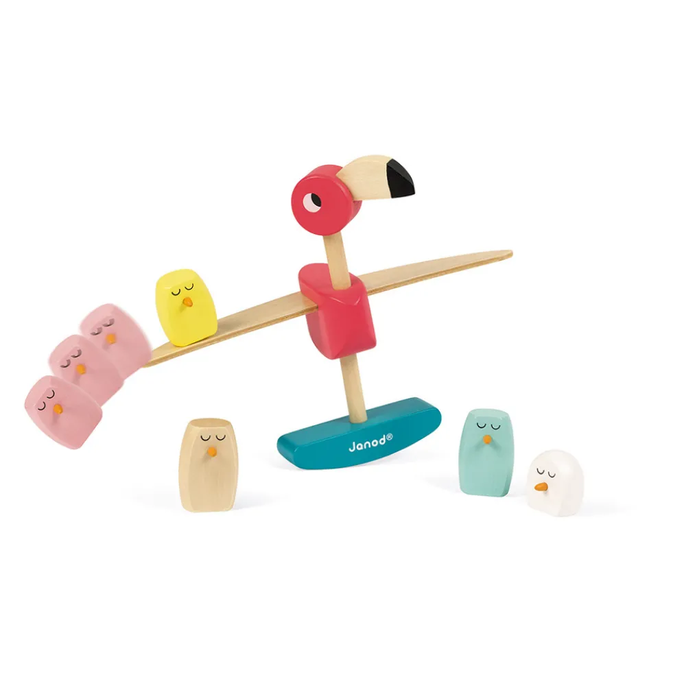 Janod Jeux D'Équilibre*Jeu d'équilibre flamant rose (bois)