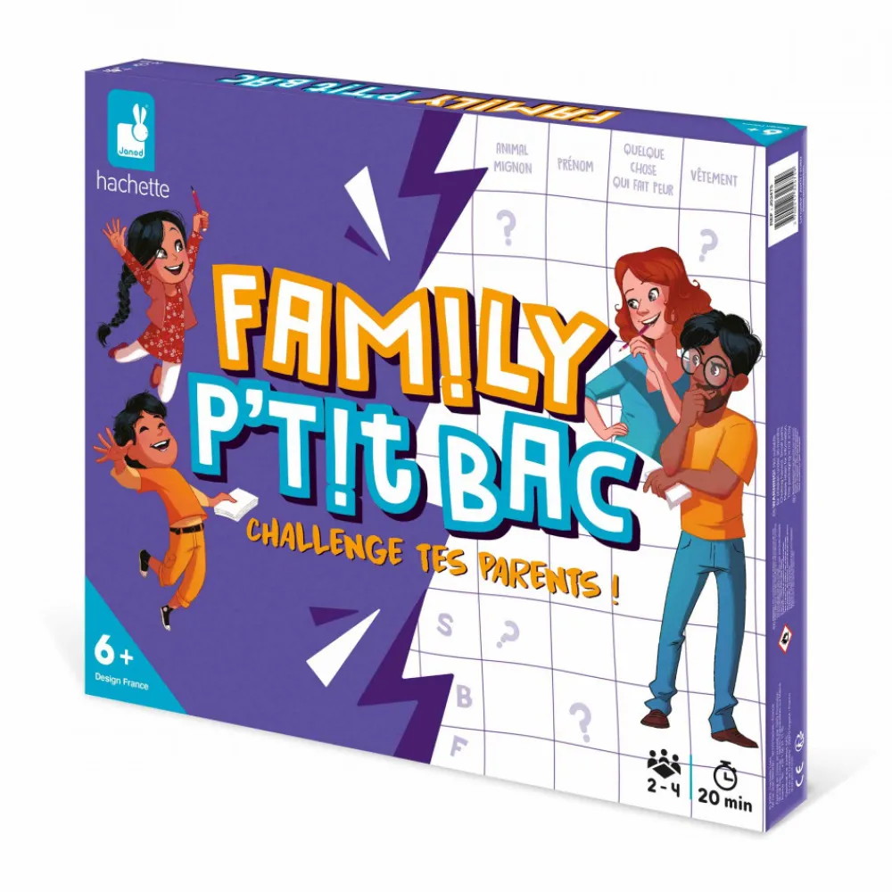 Janod Jeux De Rapidité & De Stratégie|Jeux Éducatifs Primaire*Jeu Family P'tit Bac - Challenge tes Parents