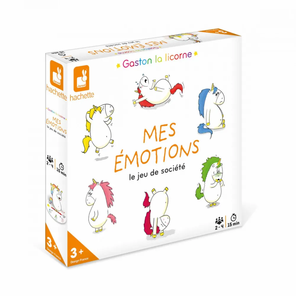 Janod Jeux De Rapidité & De Stratégie|Jeux De Parcours*Jeu Gaston la Licorne - Mes Emotions