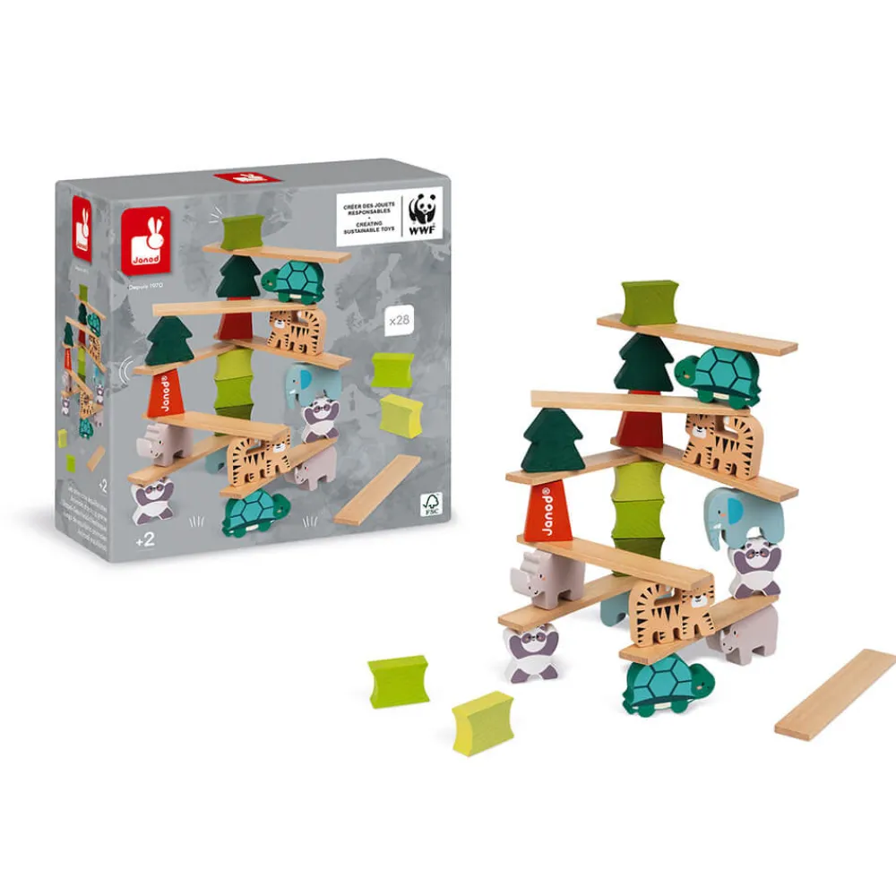 Janod Jeux D'Équilibre*Jeu Les Animaux Equilibristes en bois - Partenariat WWF®