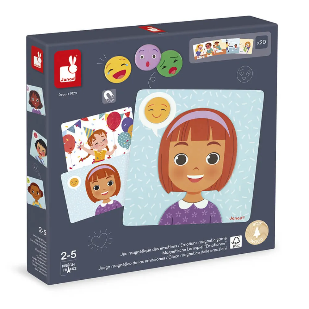 Janod Jeux Éducatifs Primaire|Jeux Éducatifs Maternelle*Jeu Magnétique des Émotions