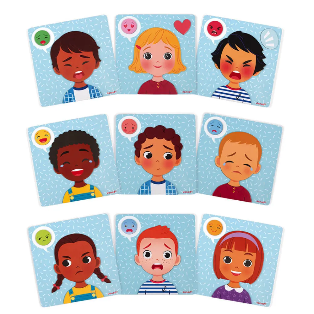 Janod Jeux Éducatifs Primaire|Jeux Éducatifs Maternelle*Jeu Magnétique des Émotions
