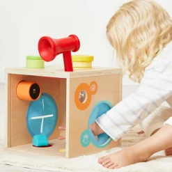 Janod Cubes & Pyramides|Manipulation & Encastrement*Jeu Sensoriel - Boîte Sensorielle