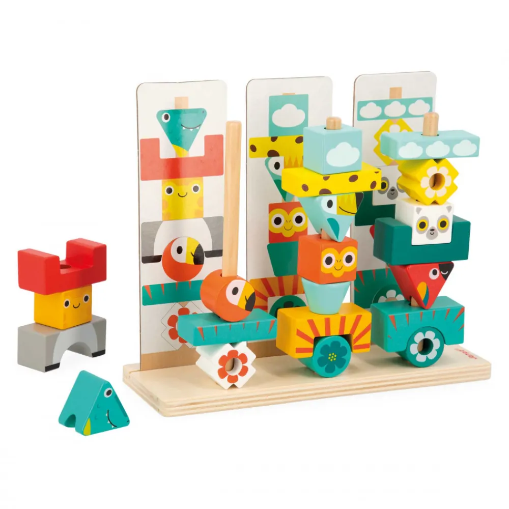 Janod Jeux De Mémoire & D'Associations|Jeux Éducatifs Maternelle*Jeu Totem Tropik