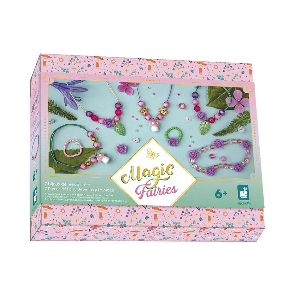 Janod Collection "Les Ateliers Bijoux" & Les Perles*Kit Créatif - 7 Bijoux de Fées à Créer Magic Fairies
