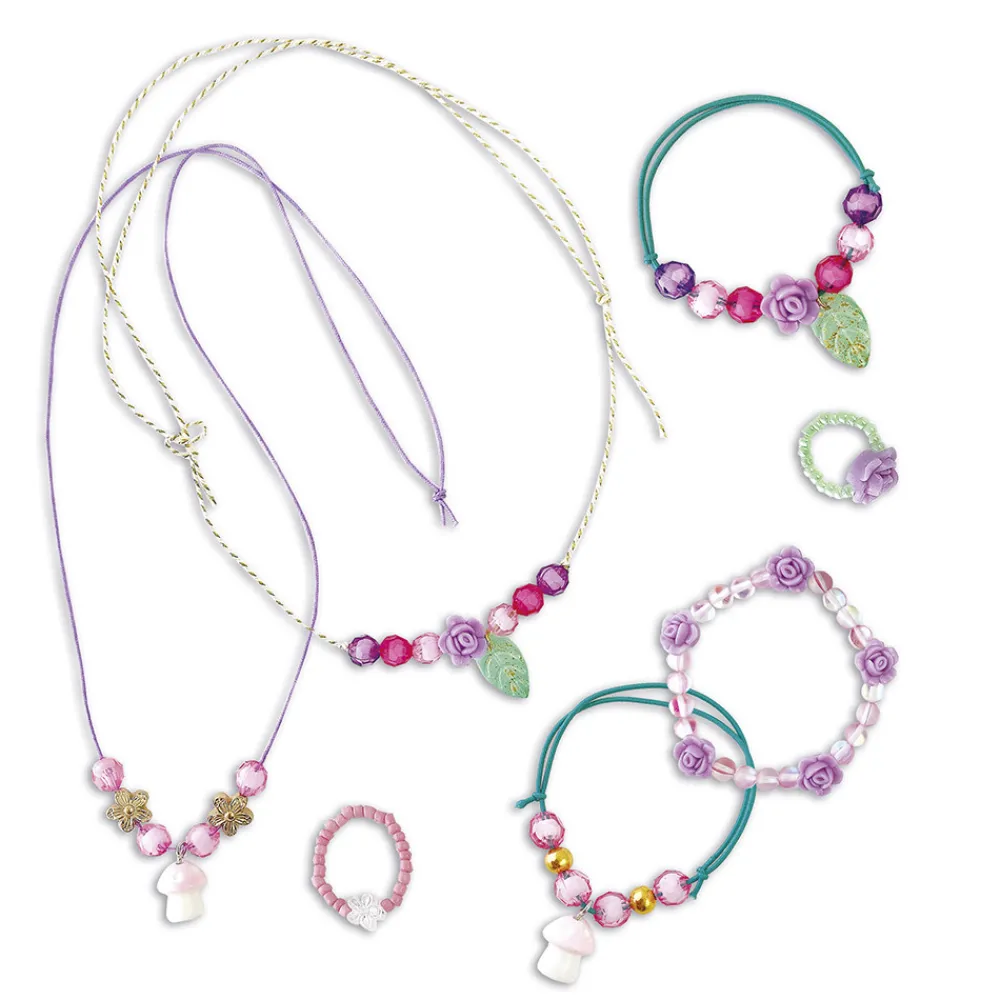 Janod Collection "Les Ateliers Bijoux" & Les Perles*Kit Créatif - 7 Bijoux de Fées à Créer Magic Fairies