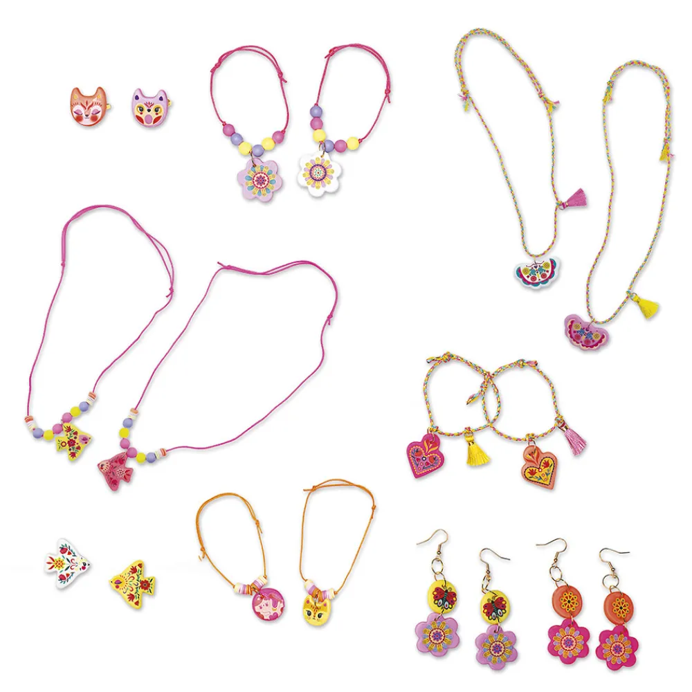 Janod Collection "Les Ateliers Bijoux" & Les Perles*Kit Créatif - 16 Bijoux Duo d'Amitié à Créer