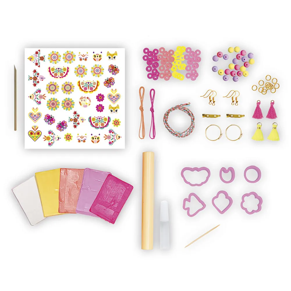 Janod Collection "Les Ateliers Bijoux" & Les Perles*Kit Créatif - 16 Bijoux Duo d'Amitié à Créer