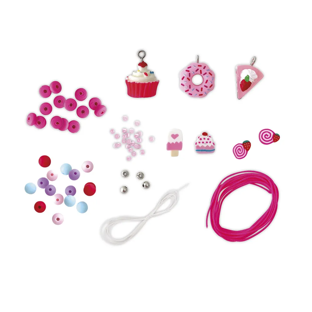 Janod Collection "Les Ateliers Bijoux" & Les Perles*Kit Créatif - 5 Bijoux Gourmandises à Créer