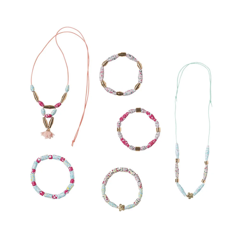 Janod Collection "Les Ateliers Bijoux" & Les Perles*Kit Créatif - 6 bijoux Perles de Papier à Créer