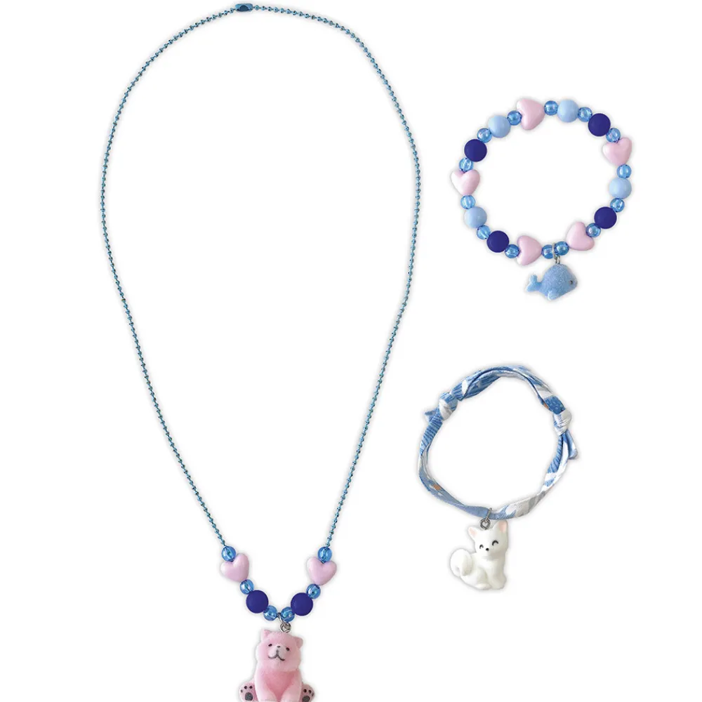 Janod Collection "Les Ateliers Bijoux" & Les Perles*Kit Créatif - 3 Bijoux Petits Animaux à Créer