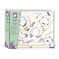 Janod Collection "Les Ateliers Bijoux" & Les Perles*Kit Créatif - 16 Bijoux Pierre Porte-Bonheur à Créer