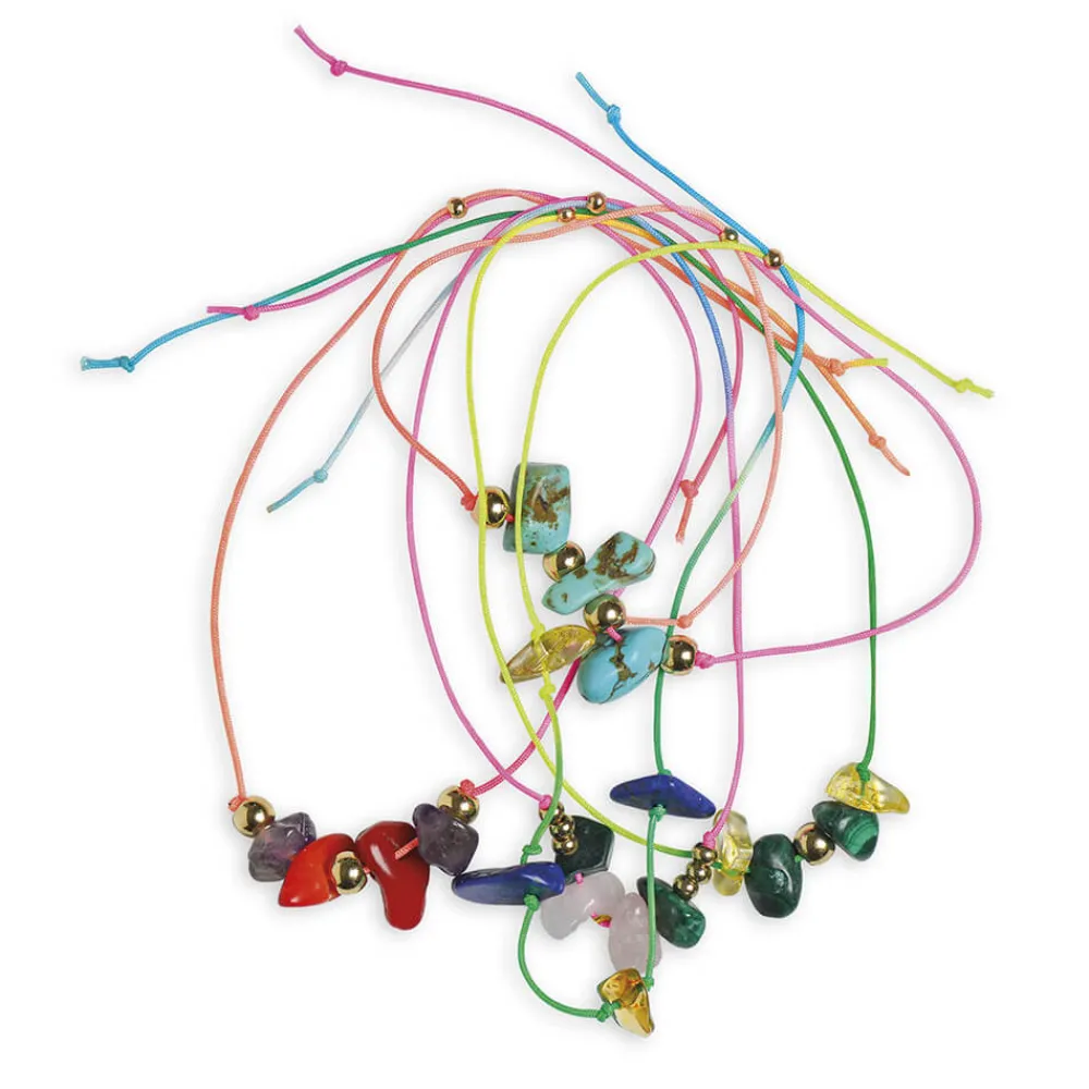 Janod Collection "Les Ateliers Bijoux" & Les Perles*Kit Créatif - 16 Bijoux Pierre Porte-Bonheur à Créer