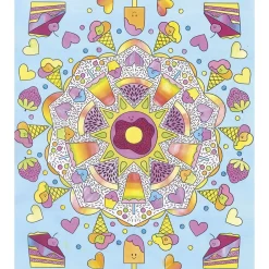 Janod Peinture Par Numéro & Coloriage*Kit Créatif - 4 Tableaux Peinture Arc-en-Ciel Mandala