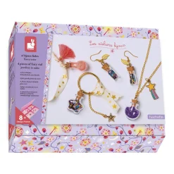 Janod Collection "Les Ateliers Bijoux" & Les Perles*Kit Créatif - Coffret 4 Bijoux Fioles de Fées à Créer