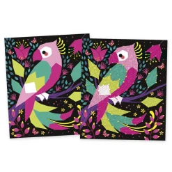 Janod Créations 3D|Crochet, Tricot & Laçage*Kit Créatif - Coffret 2 Tableaux Fils Tendus Animaux de la Jungle à Créer