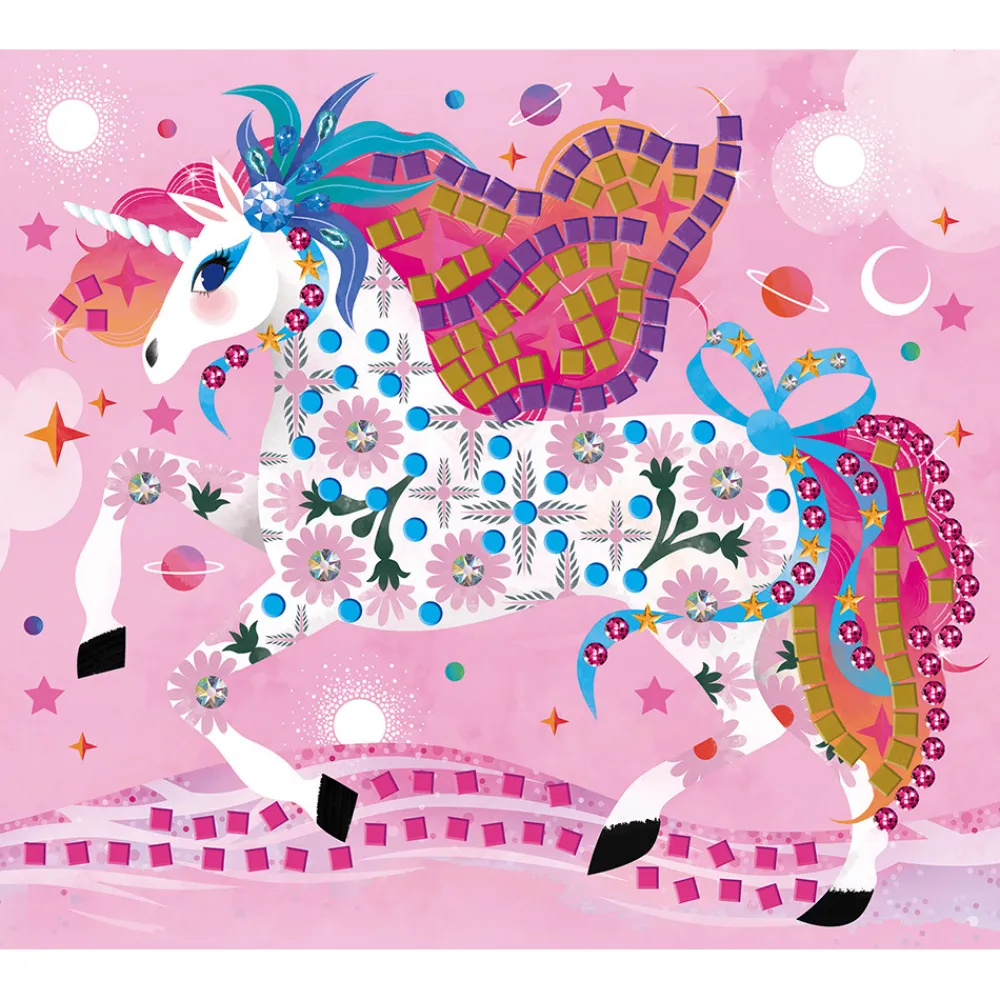 Janod Créations 3D|Sable, Paillettes, Dorure & Strass*Kit Créatif - Coffret Multi-Activités 11 Décos Girly