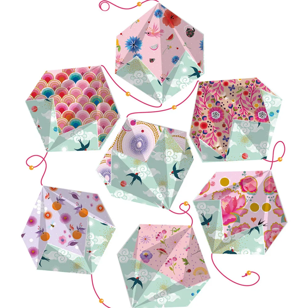 Janod Créations 3D|Sable, Paillettes, Dorure & Strass*Kit Créatif - Coffret Multi-Activités 11 Décos Girly