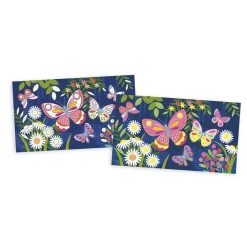 Janod Sable, Paillettes, Dorure & Strass|Collection "Les Ateliers Du Calme"*Kit Créatif - Coffret Sables fluo Papillons