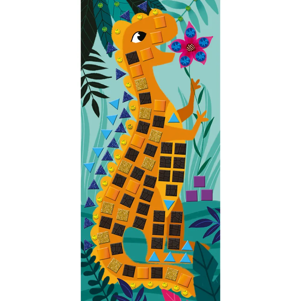 Janod Mosaïques & Gommettes|Collection "Les Ateliers Du Calme"*Kit Créatif - Mosaïques Dinosaures