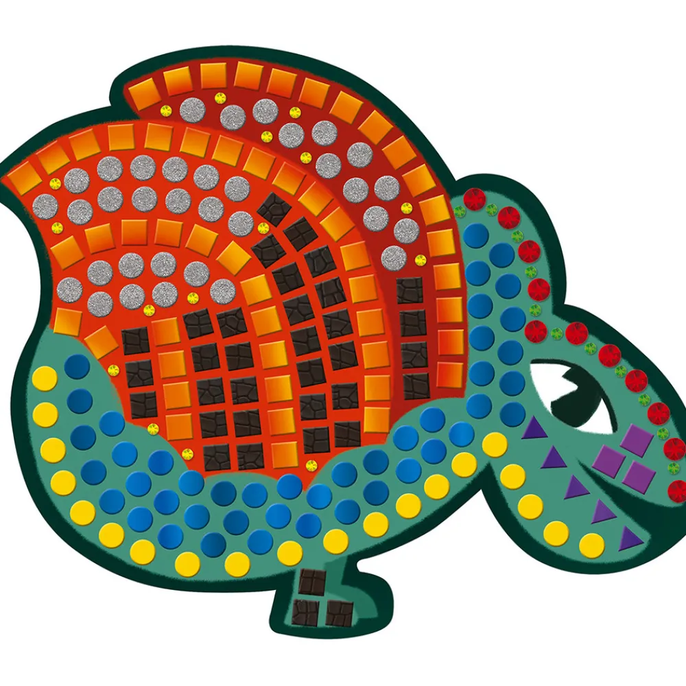 Janod Mosaïques & Gommettes|Collection "Les Ateliers Du Calme"*Kit Créatif - Mosaïques Dinosaures