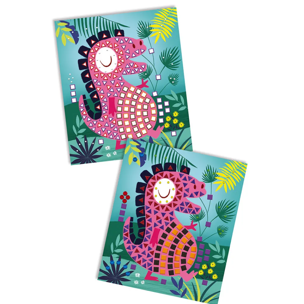 Janod Mosaïques & Gommettes|Collection "Les Ateliers Du Calme"*Kit Créatif - Mosaïques Dinosaures