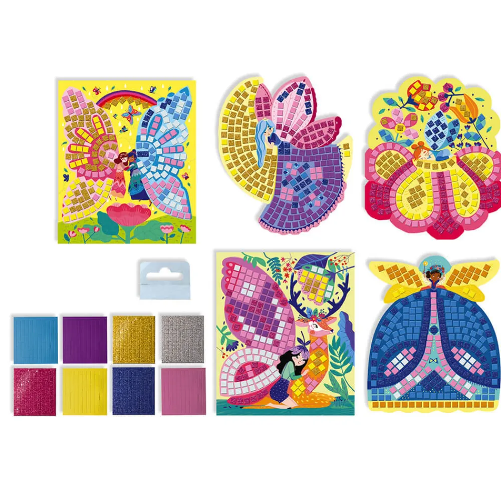 Janod Mosaïques & Gommettes|Collection "Les Ateliers Du Calme"*Kit Créatif - Mosaïques Fées