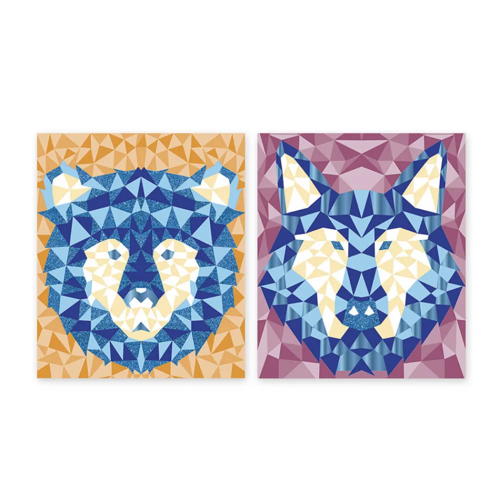 Janod Mosaïques & Gommettes|Collection "Les Ateliers Du Calme"*Kit Créatif - Mosaïques Mousse Animaux de la Forêt