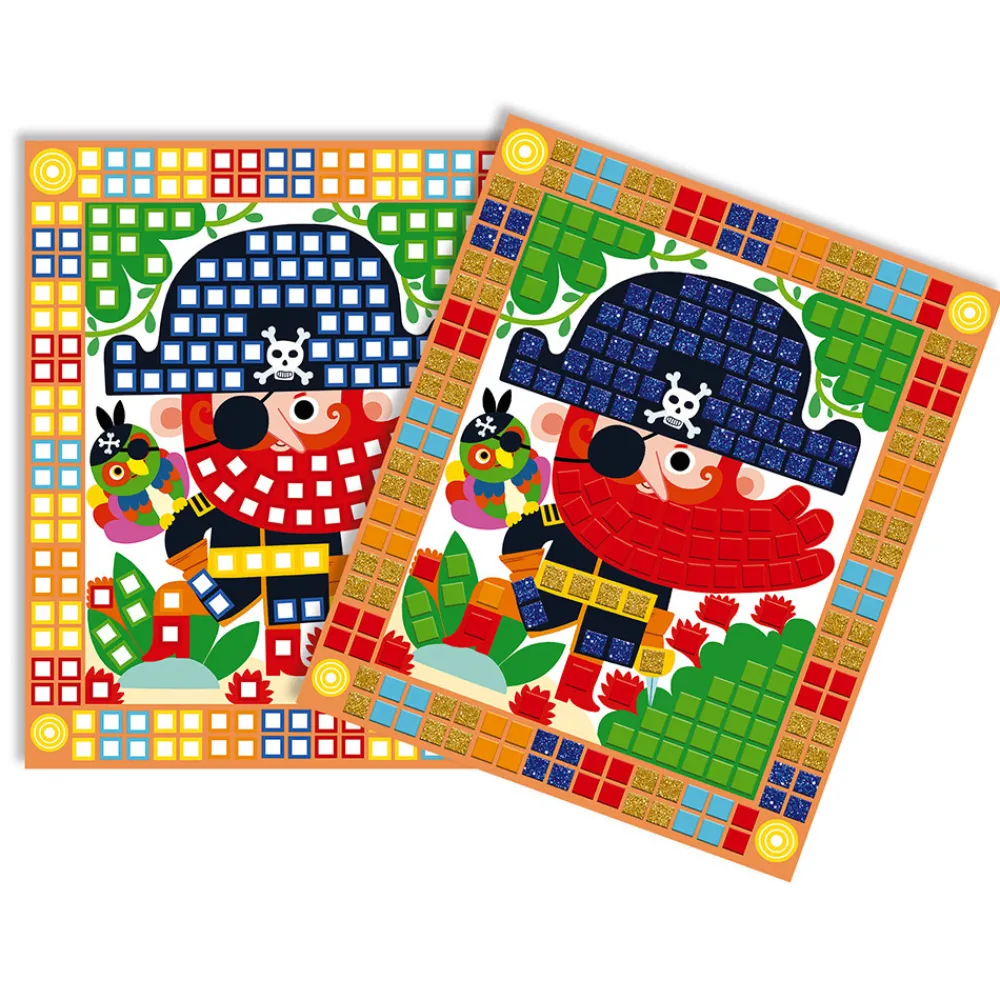 Janod Mosaïques & Gommettes|Collection "Les Ateliers Du Calme"*Kit Créatif - Mosaïques Pirates