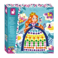 Janod Mosaïques & Gommettes|Collection "Les Ateliers Du Calme"*Kit Créatif - Mosaïques Princesses et Fées