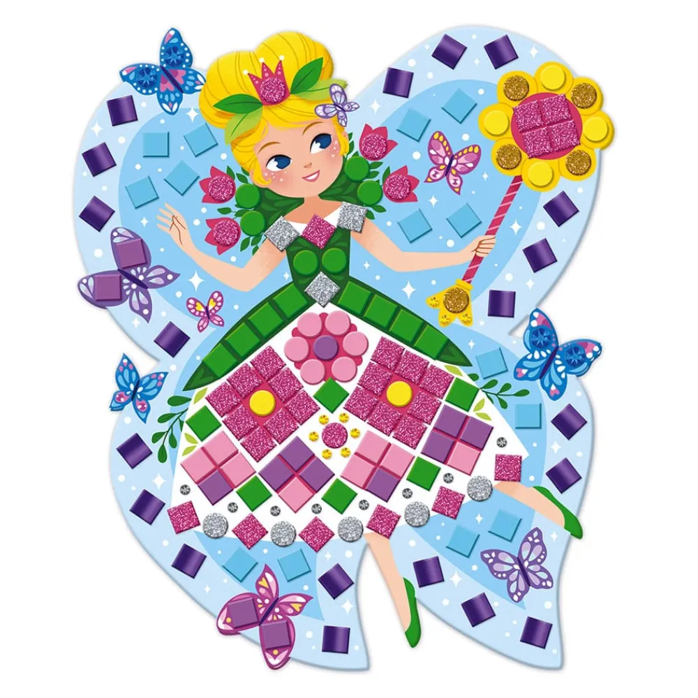 Janod Mosaïques & Gommettes|Collection "Les Ateliers Du Calme"*Kit Créatif - Mosaïques Princesses et Fées