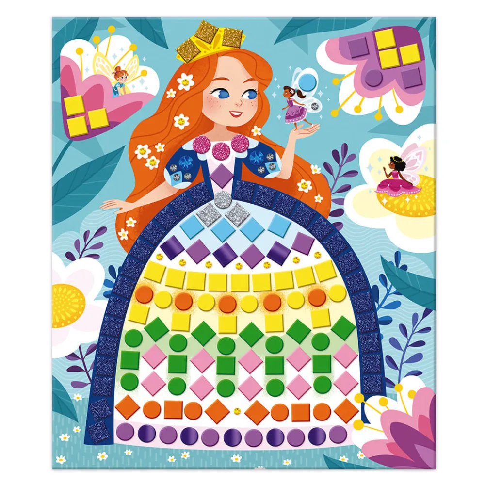 Janod Mosaïques & Gommettes|Collection "Les Ateliers Du Calme"*Kit Créatif - Mosaïques Princesses et Fées