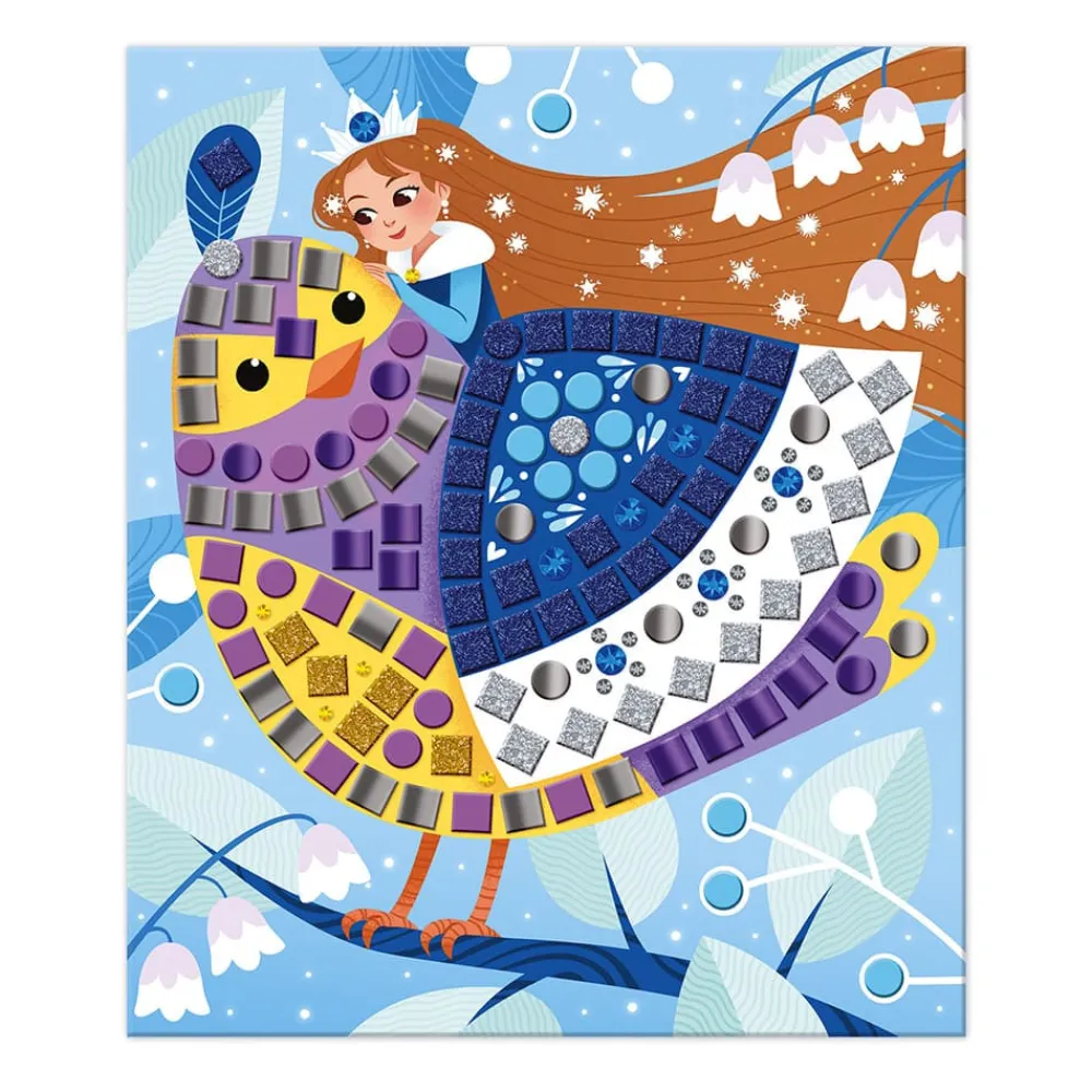 Janod Mosaïques & Gommettes|Collection "Les Ateliers Du Calme"*Kit Créatif - Mosaïques Princesses et Fées