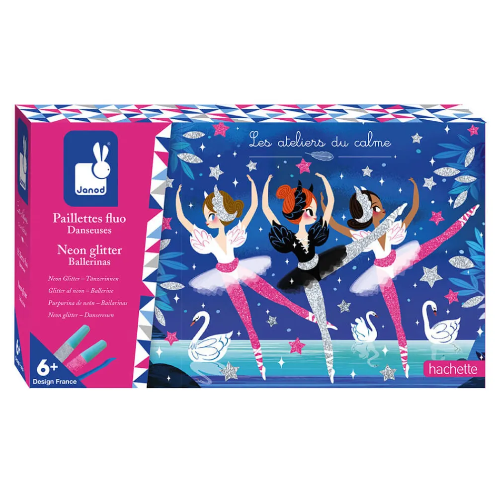 Janod Collection "Les Ateliers Du Calme"|Sable, Paillettes, Dorure & Strass*Kit Créatif - Paillettes Fluo Danseuses