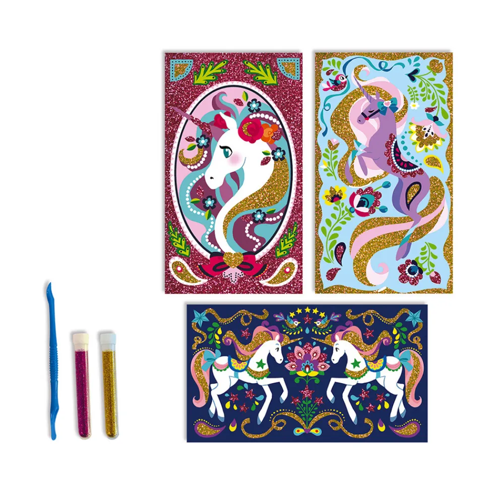 Janod Sable, Paillettes, Dorure & Strass|Collection "Les Ateliers Du Calme"*Kit Créatif - Paillettes Licornes