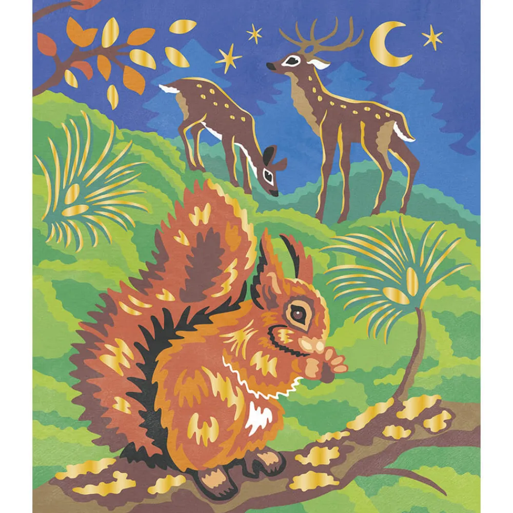 Janod Peinture Par Numéro & Coloriage*Kit Créatif - Peinture par Numéro Animaux de la Forêt