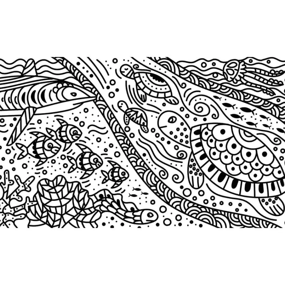 Janod Peinture Par Numéro & Coloriage*Kit Créatif - Tableaux de Peinture Magique Océan