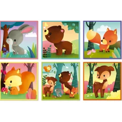 Janod Cubes & Pyramides*Kubkid - animaux de la forêt - 9 cubes