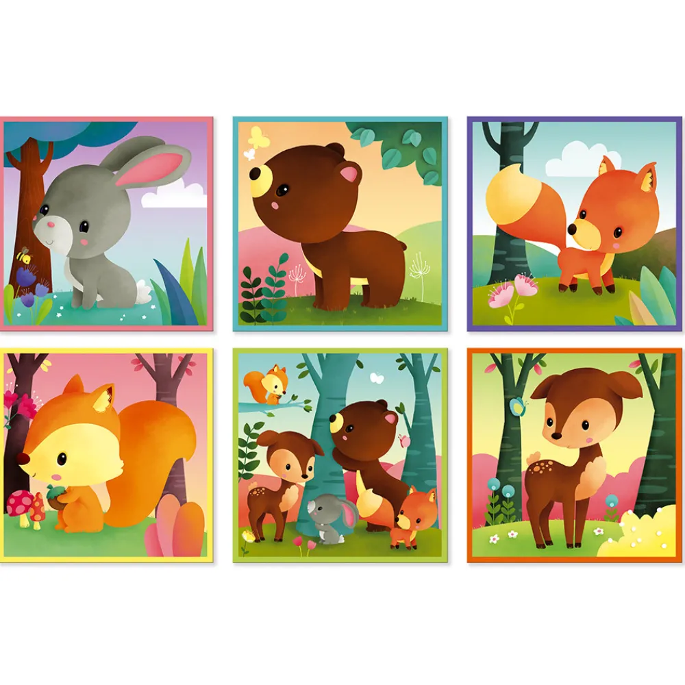 Janod Cubes & Pyramides*Kubkid - animaux de la forêt - 9 cubes