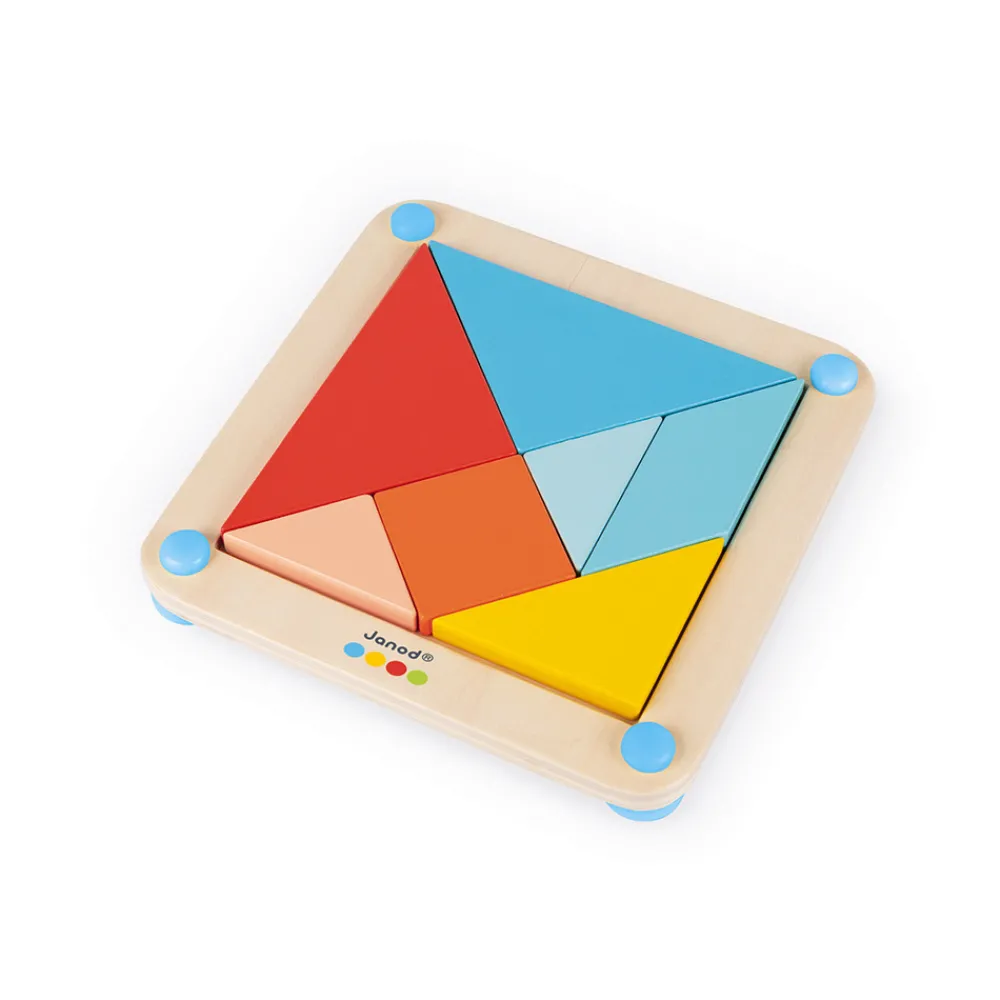 Janod Jeux Éducatifs Maternelle|Formes & Couleurs*Le Tangram - Essentiel (bois)