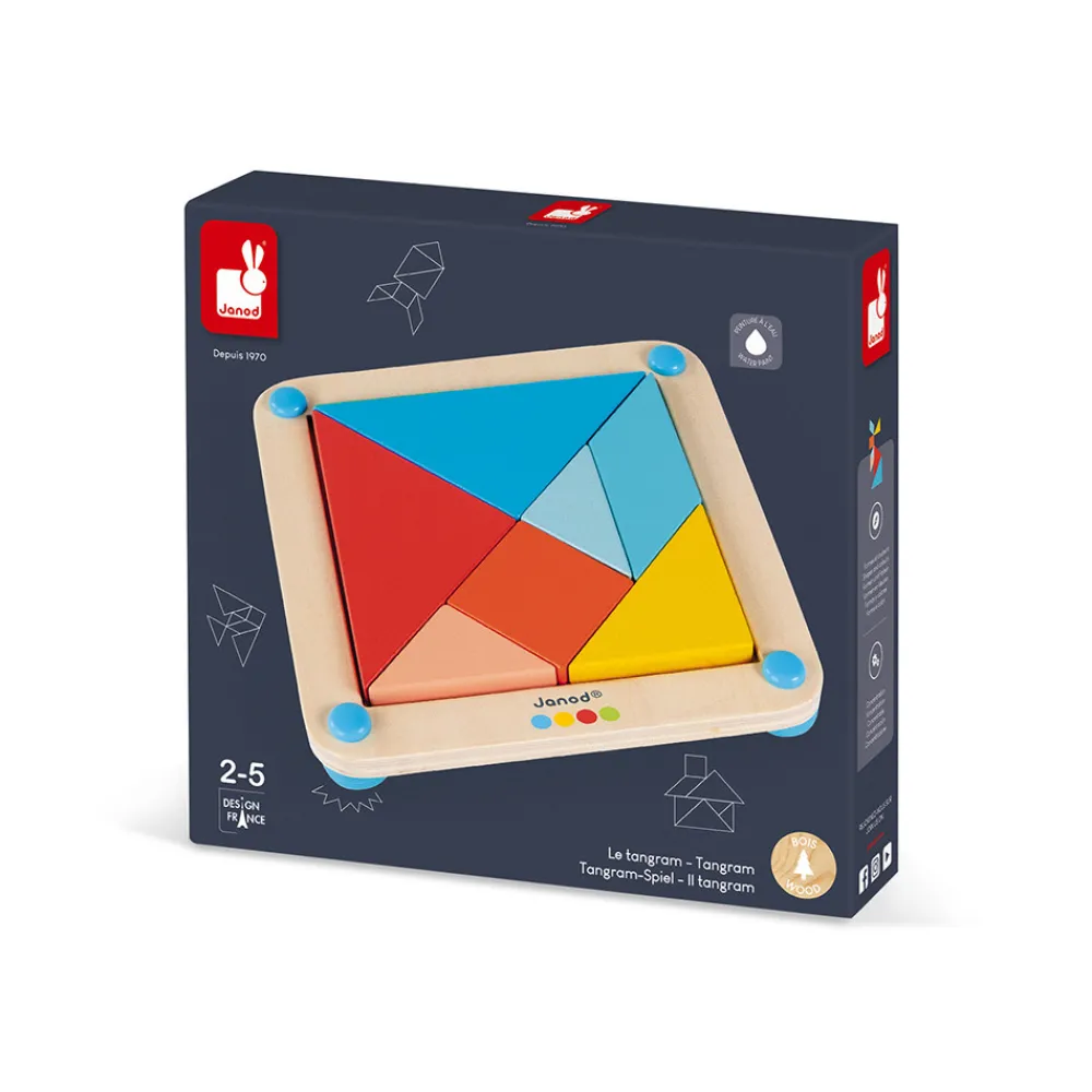 Janod Jeux Éducatifs Maternelle|Formes & Couleurs*Le Tangram - Essentiel (bois)