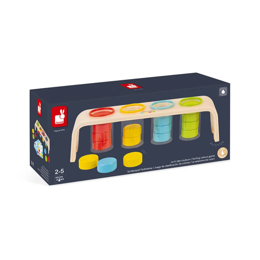 Janod Jeux Éducatifs Maternelle|Formes & Couleurs*Le Tri des Couleurs - Essentiel (bois)