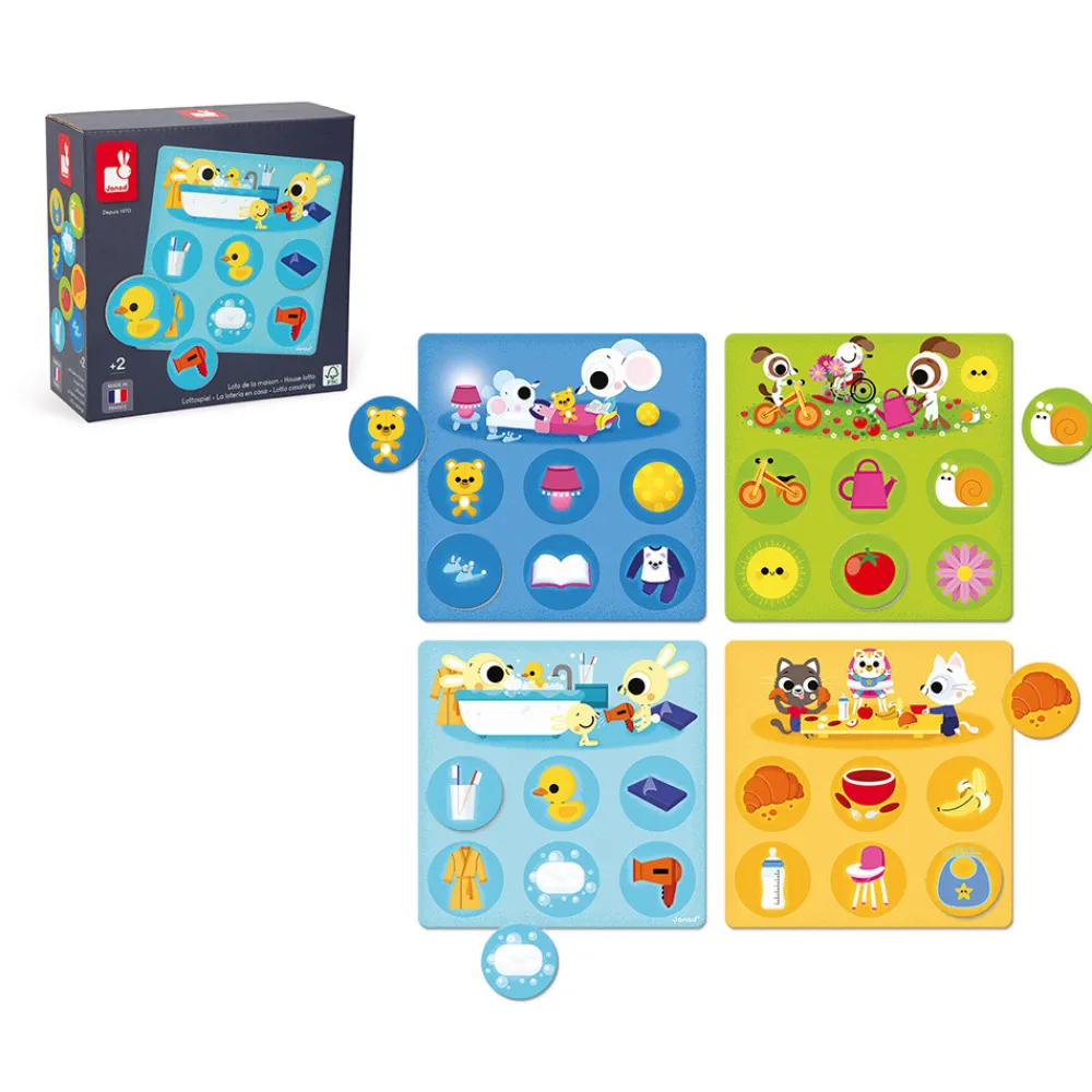 Janod Jeux De Mémoire & D'Associations|Jeux Éducatifs Maternelle*Loto de la Maison