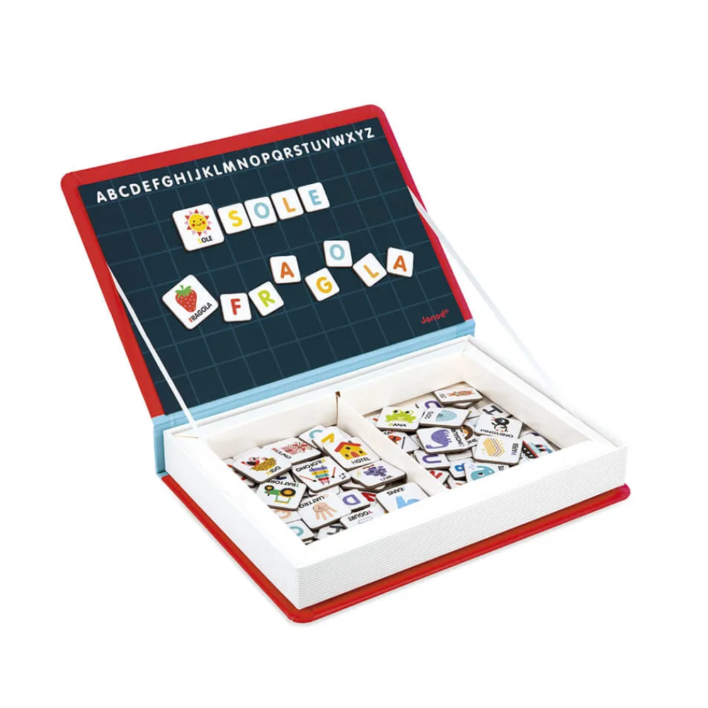 Janod Jeux Éducatifs Maternelle|Jeux Éducatifs Magnétiques*Magneti'Book Alphabet Italien