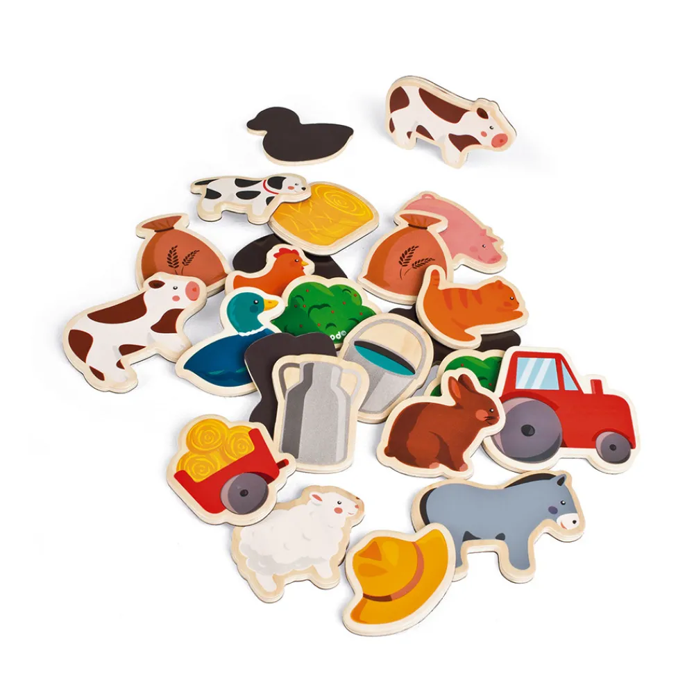 Janod Tableaux, Ardoises & Magnets|Jouets Magnétiques*Magnets 24 pièces - Ferme